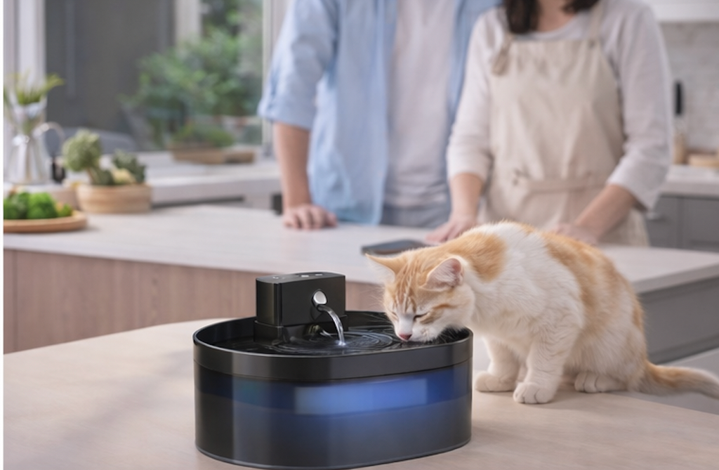 Distributeur d'eau automatique sans fil pour animaux de compagnie