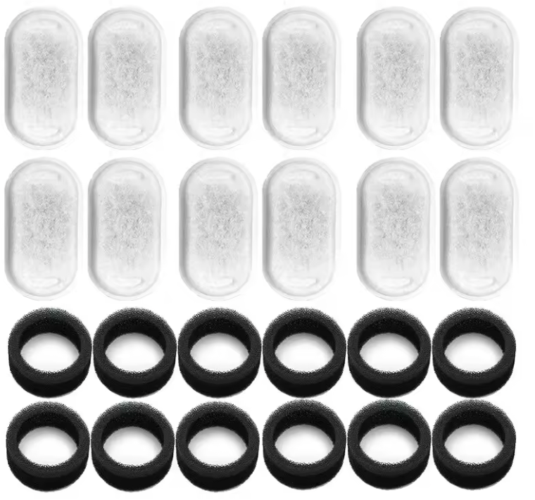 Pack de 12 filtres de rechange — Compatibles avec la fontaine inox 3.2L